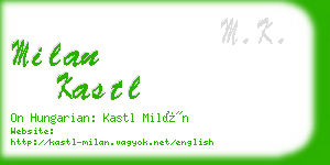 milan kastl business card